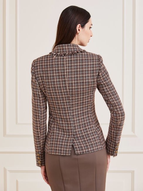 Blazer Marron Marciano En Tweed Multi-guess