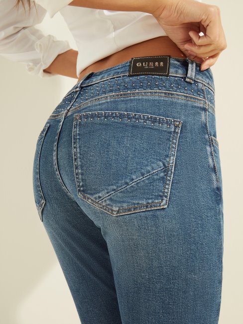 Guess Pantalon En Denim Coupe Skinny Bleu Nouvelle Tendance