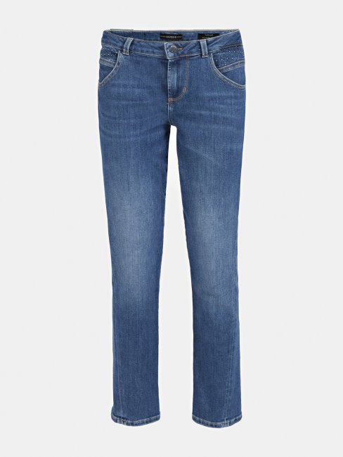 Guess Pantalon En Denim Coupe Skinny Bleu Nouvelle Tendance