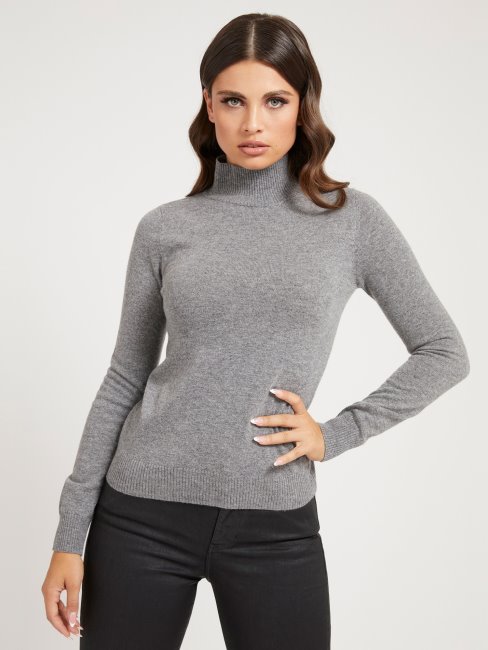 Guess Pull à Col Roulé En Cachemire Mélangé Gris