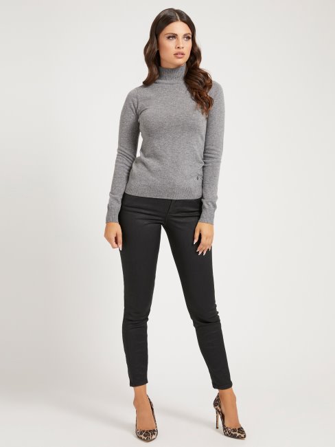 Guess Pull à Col Roulé En Cachemire Mélangé Gris