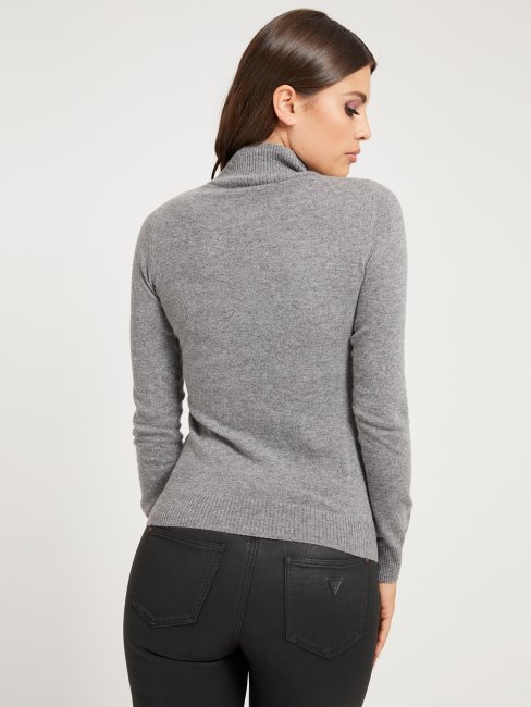 Guess Pull à Col Roulé En Cachemire Mélangé Gris