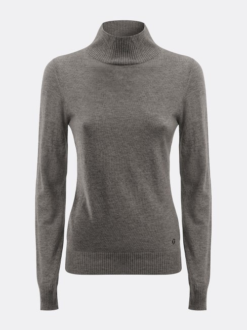 Guess Pull à Col Roulé En Cachemire Mélangé Gris