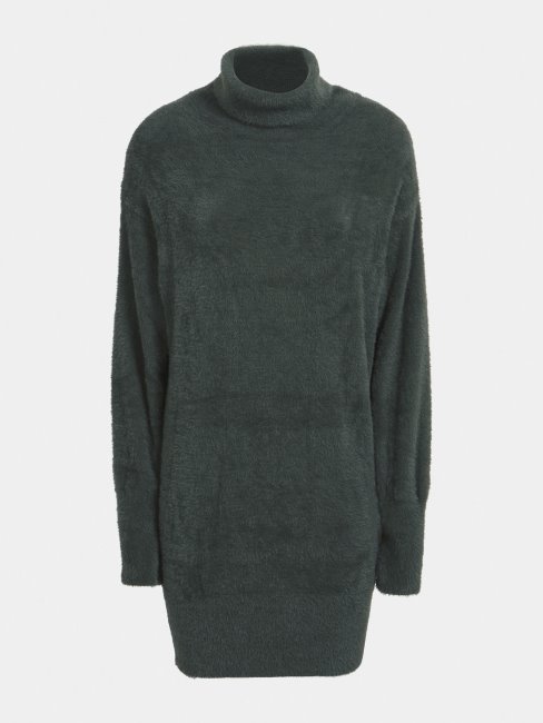 Robe En Maille Col Montant Guess Vert