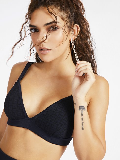 Bralette Logo All-over Noir Multi Guess