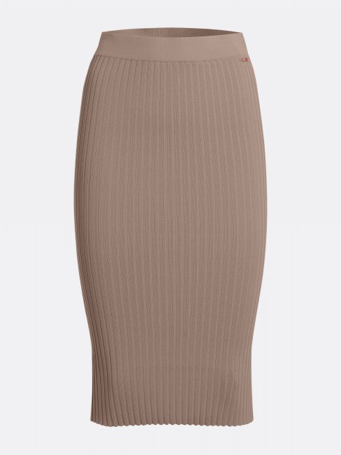 Pull Côtelé Jupe Guess Beige