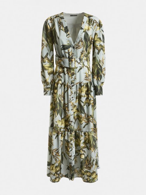 Robe Longue à Motif Multicolore Imprimé Guess All Over