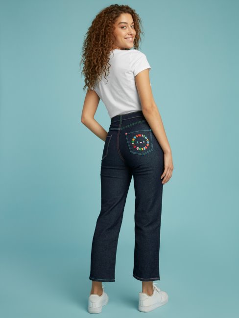 Pantalon En Jean Skinny Bleu Guess Nouvelle Tendance