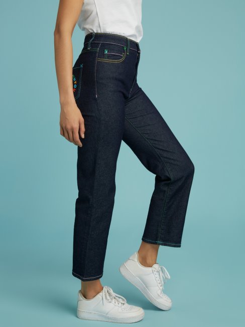 Pantalon En Jean Skinny Bleu Guess Nouvelle Tendance
