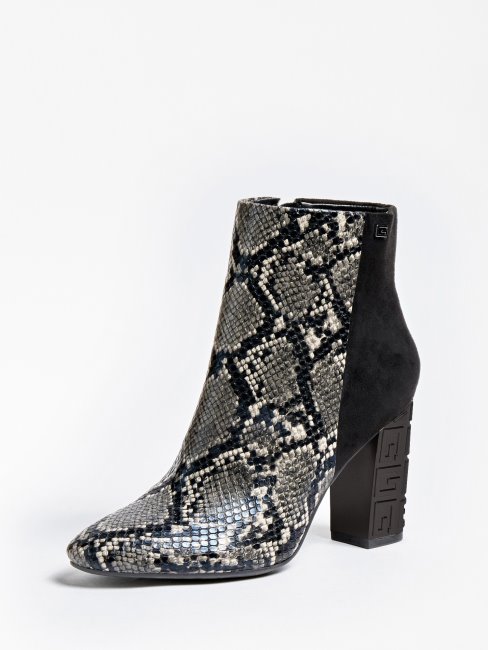 Lariah Bottine Imprimé Python Guess Noir