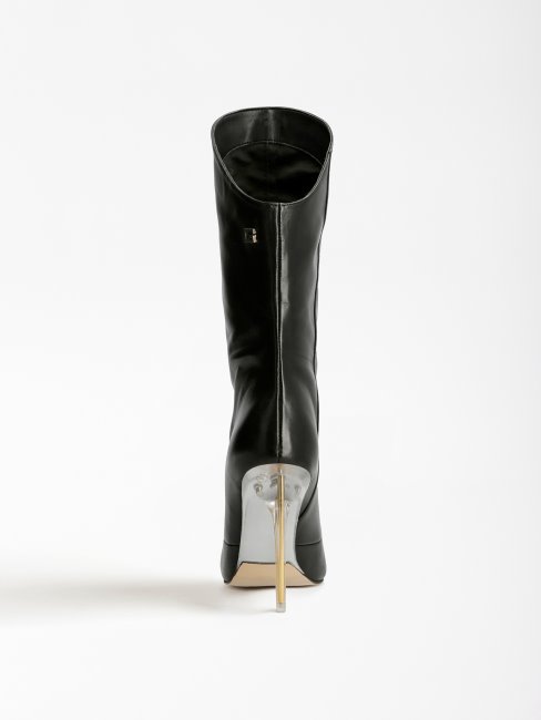 Bottines Guess Samwell En Cuir Véritable Noir