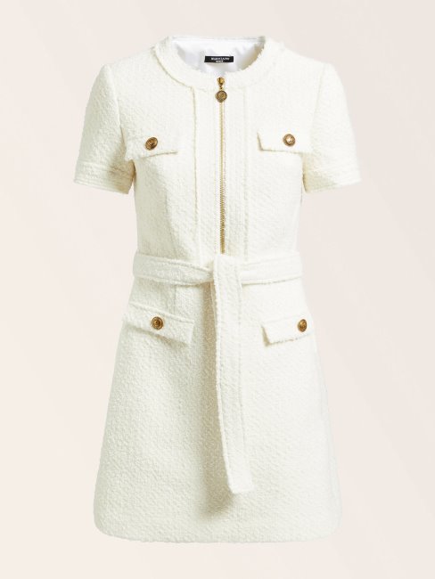 Robe De Chambre Guess Marciano En Tweed Blanc