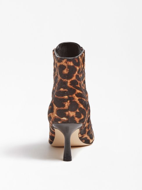 Guess Darbi Bottine En Cuir Véritable Animalier