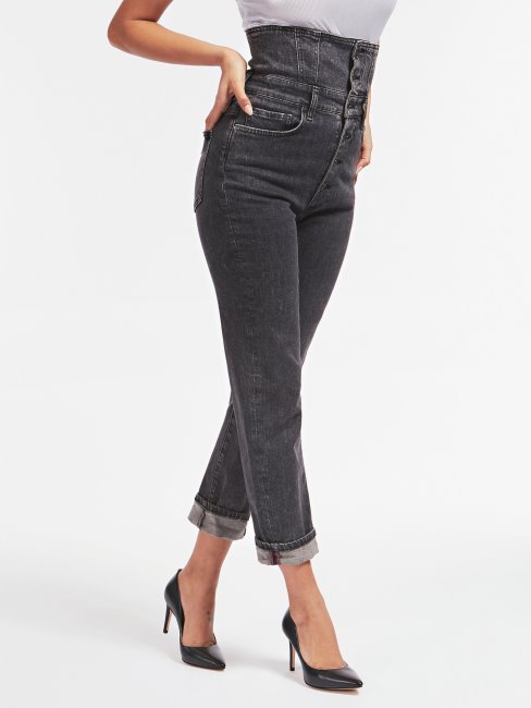 Pantalon Denim Coupé Relax Noir Guess