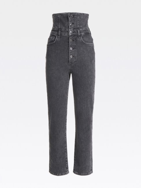 Pantalon Denim Coupé Relax Noir Guess