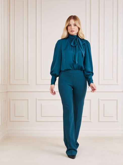 Pétrole Guess Marciano Chemisier à Logo En Jacquard