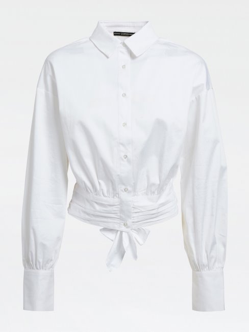 Chemise Popeline Nouée Guess Blanc