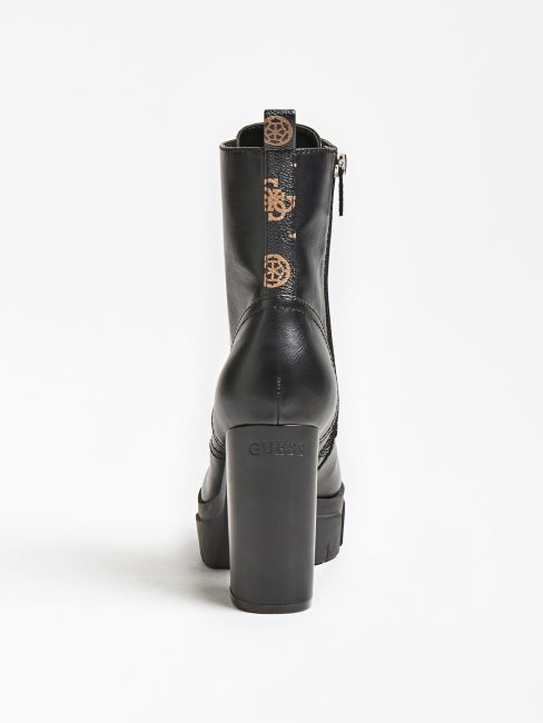 Bottes De Combat Neesha Marron Effet Brillant Guess