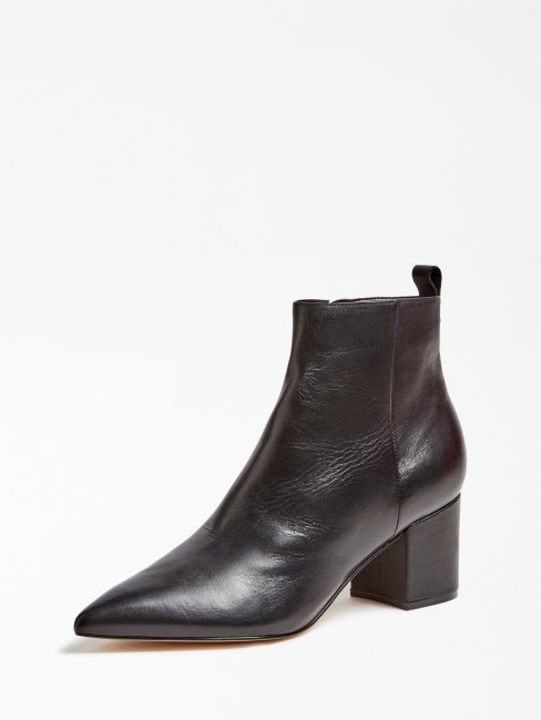 Jelly Bottine En Cuir Véritable Guess Noir