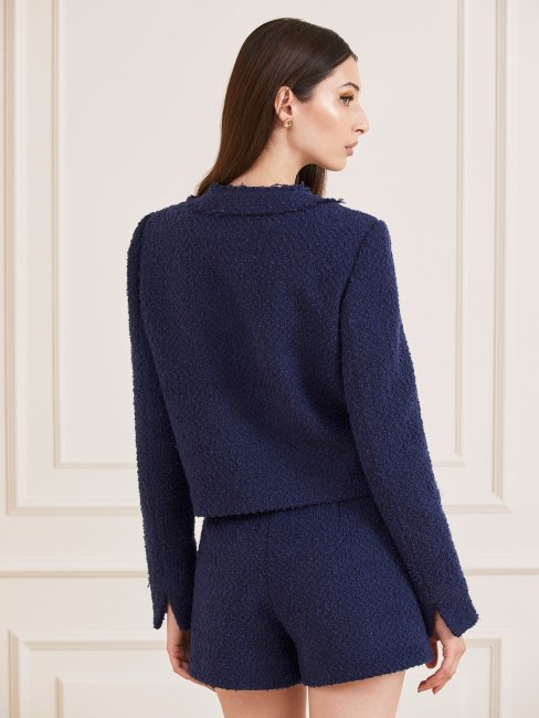 Blazer Guess Marciano En Tweed Bleu