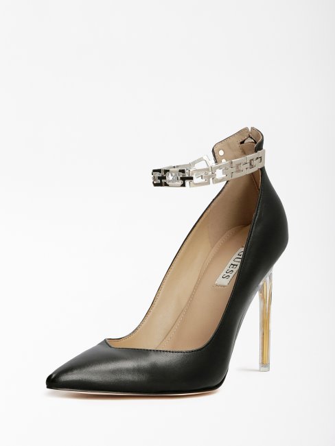 Escarpin Guess Stefie En Cuir Véritable Noir