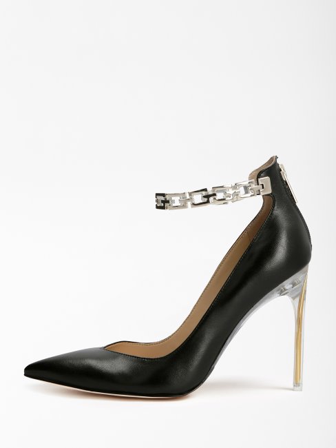 Escarpin Guess Stefie En Cuir Véritable Noir