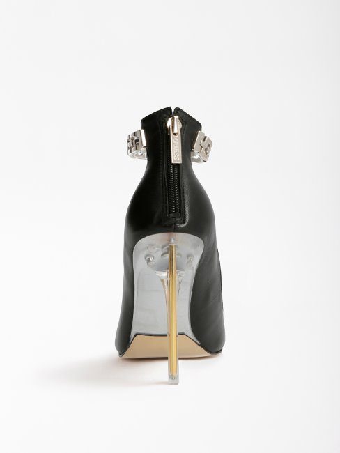 Escarpin Guess Stefie En Cuir Véritable Noir