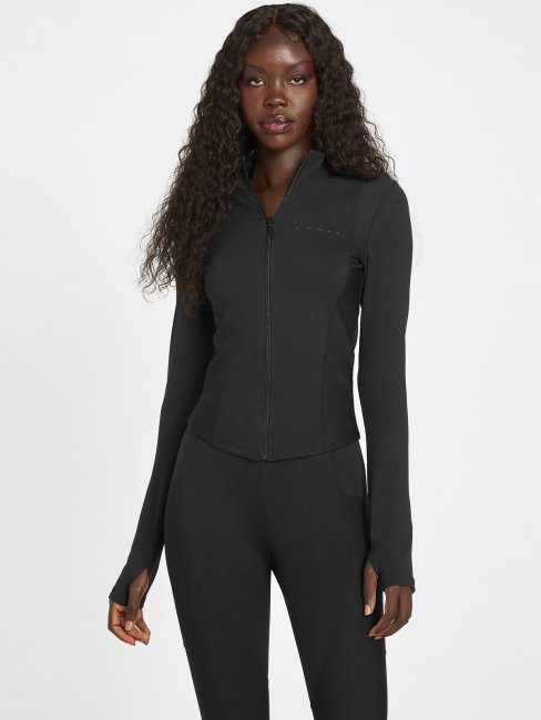 Guess Veste Zippée Ikram Noir De Jais