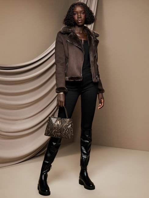 Veste En Peau Lainée Guess Lavin Coupe De Joe