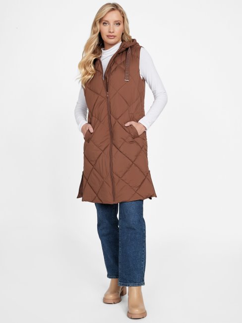 Gilet Matelassé Long En Pin Pleureur Eco Venna Guess