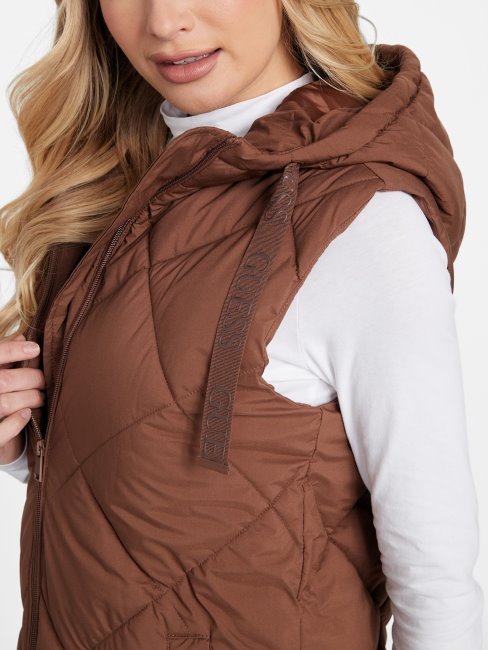 Gilet Matelassé Long En Pin Pleureur Eco Venna Guess