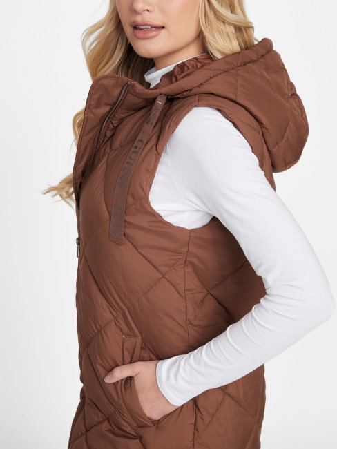 Gilet Matelassé Long En Pin Pleureur Eco Venna Guess