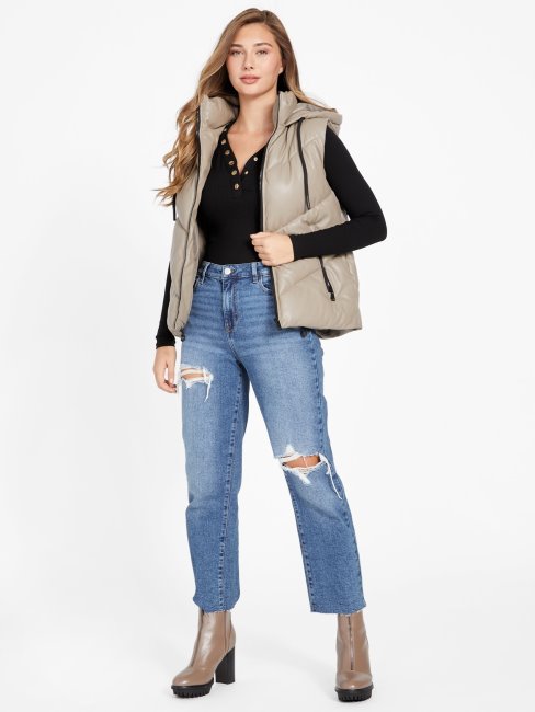 Mocassin Calah Gilet Matelassé En Similicuir Guess