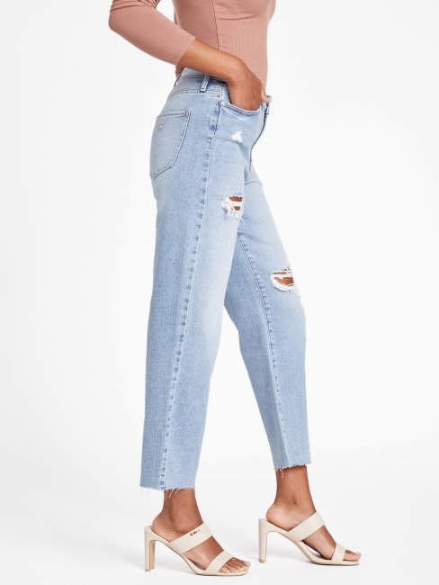 Guess Jean Droit Délavé Doja Léger Délavé