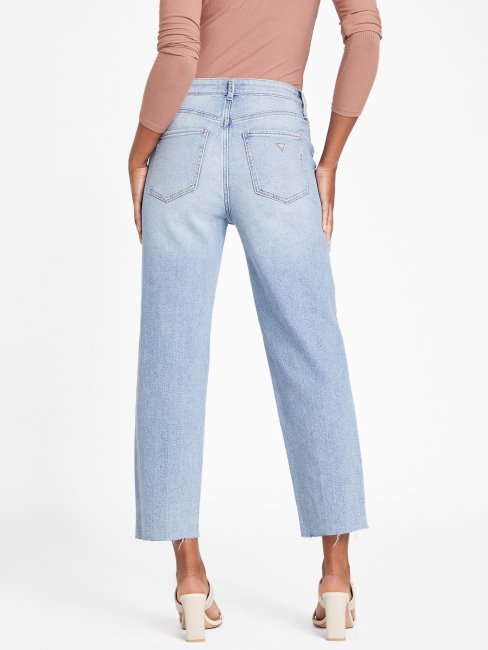 Guess Jean Droit Délavé Doja Léger Délavé