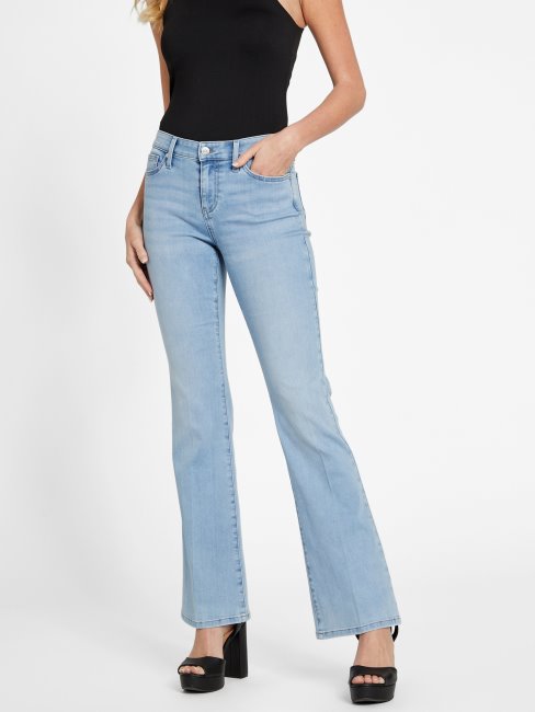 Guess Eco Lyllah Jean Bootcut Taille Mi-haute Délavé Clair