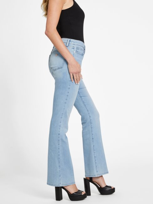 Guess Eco Lyllah Jean Bootcut Taille Mi-haute Délavé Clair