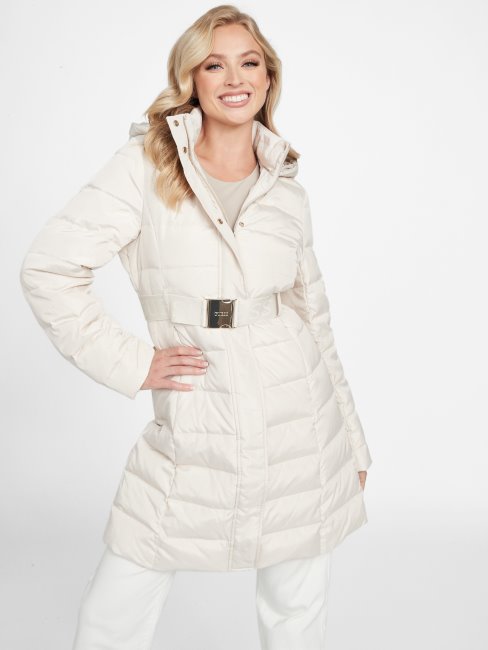 Doudoune Longue En Couette Véritable Galvan Vanille Blush Guess