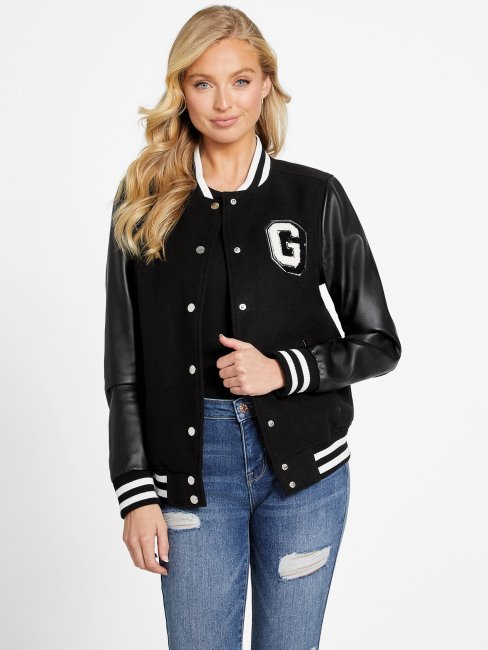 Veste Universitaire Carola Noire Jet Guess