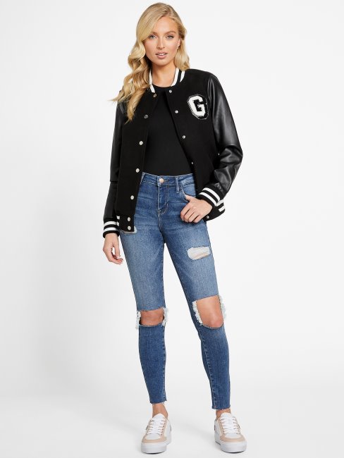 Veste Universitaire Carola Noire Jet Guess