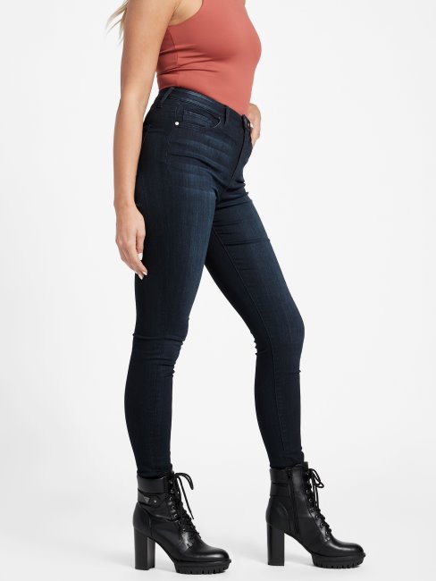 Guess Eco Simmone Jean Skinny Taille Haute Rinçage Lavage