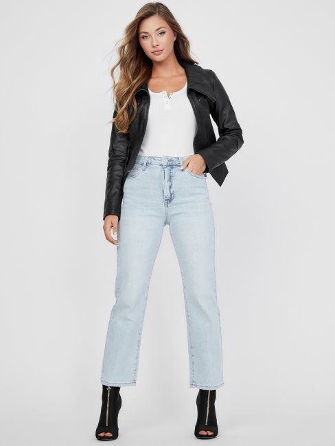 Veste En Similicuir Idra Noir De Jais Guess