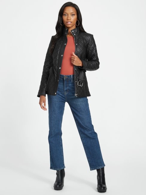 Veste En Similicuir Noir De Jais Danica Guess