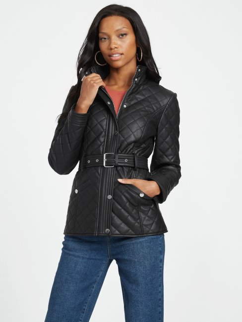 Veste En Similicuir Noir De Jais Danica Guess
