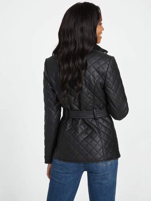 Veste En Similicuir Noir De Jais Danica Guess