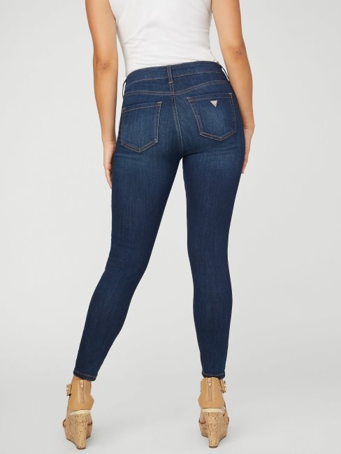 Jean Skinny Taille Mi-haute Guess Jaden Sculpt Délavé Foncé