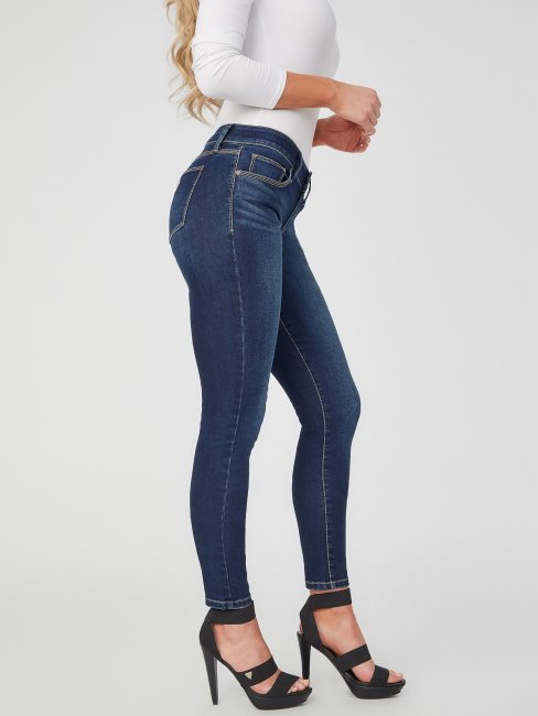 Jean Skinny Sienna Courbé à Taille Mi-haute Guess Foncé