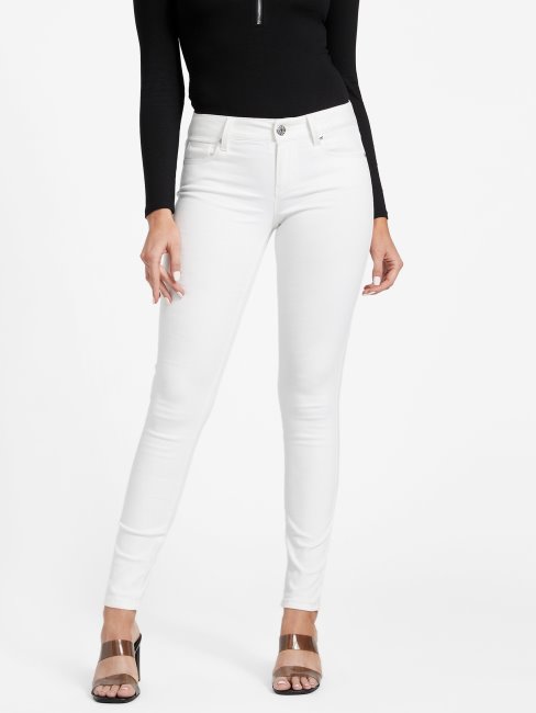 Sienna Curvy Jean Skinny Taille Mi-haute Guess Blanc Délavé Destory