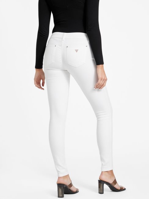 Sienna Curvy Jean Skinny Taille Mi-haute Guess Blanc Délavé Destory