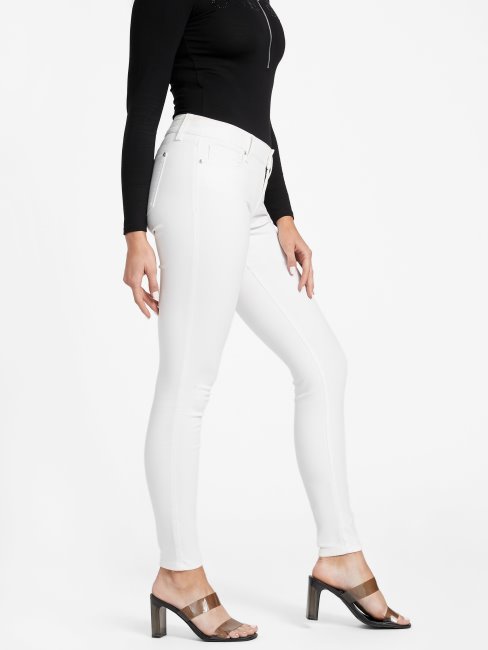 Sienna Curvy Jean Skinny Taille Mi-haute Guess Blanc Délavé Destory
